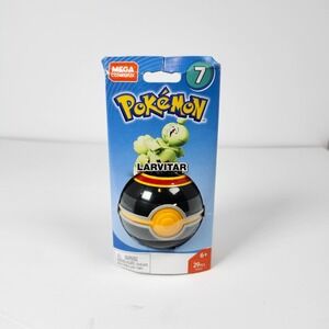 Mega Construx Pokemon Larvitar Series 7 Building Set 29 Pcs Luxury‎ Ball FVK62